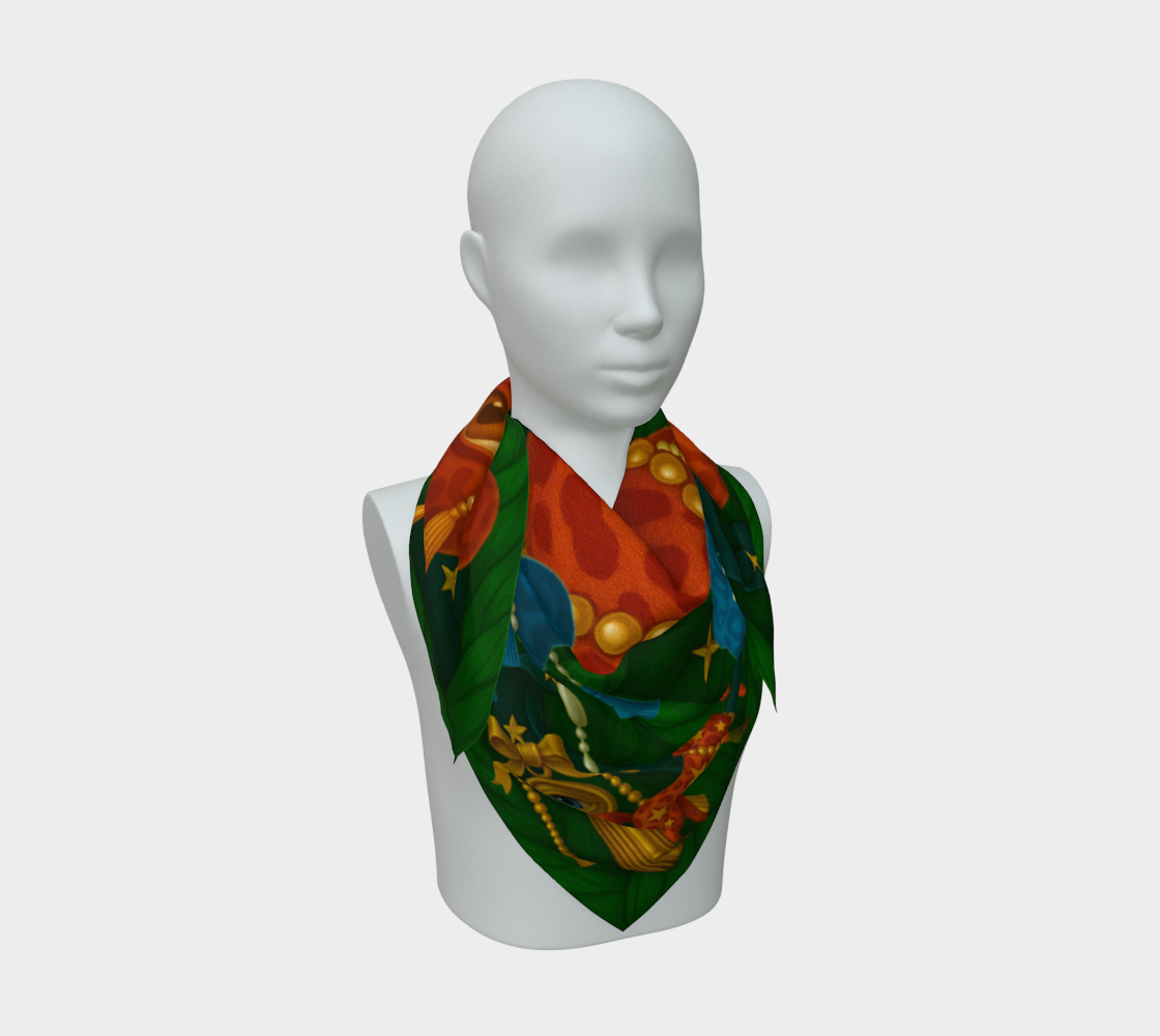 Silk scarf No.6 — Le Théâtre des Objets Voilés, on mannequin bust