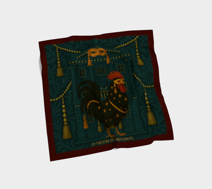 Silk scarf No.7 — Le Théâtre des Objets Voilés, draped flat lay