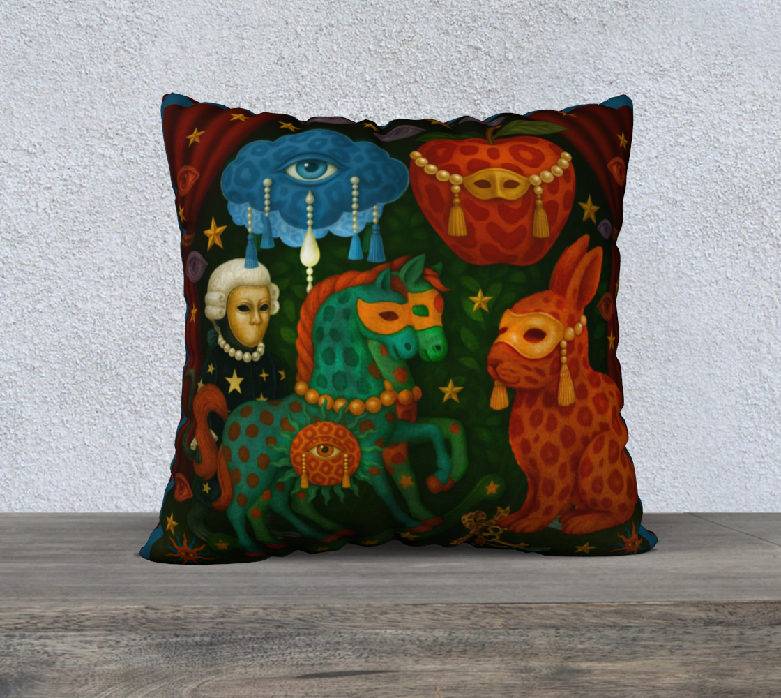 Le Théâtre des Objets Voilés — Pillow Case 22×22 — No.9 — Cotton Canvas