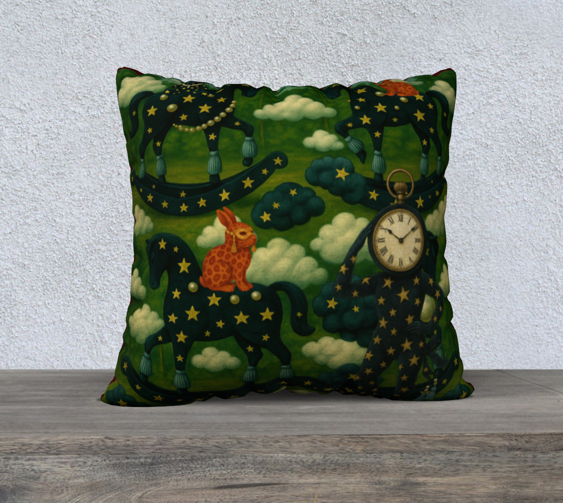 Le Théâtre des Objets Voilés — Pillow Case 22×22 — No.8 — Cotton Canvas