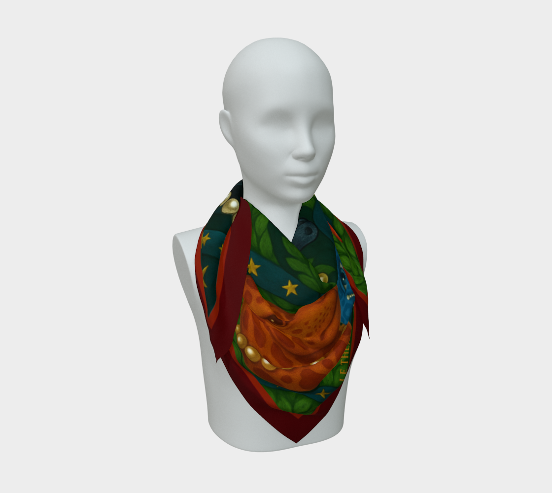 Silk scarf No.1 — Le Théâtre des Objets Voilés, on mannequin bust