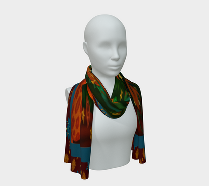 Silk scarf No.9 — Le Théâtre des Objets Voilés, on mannequin bust