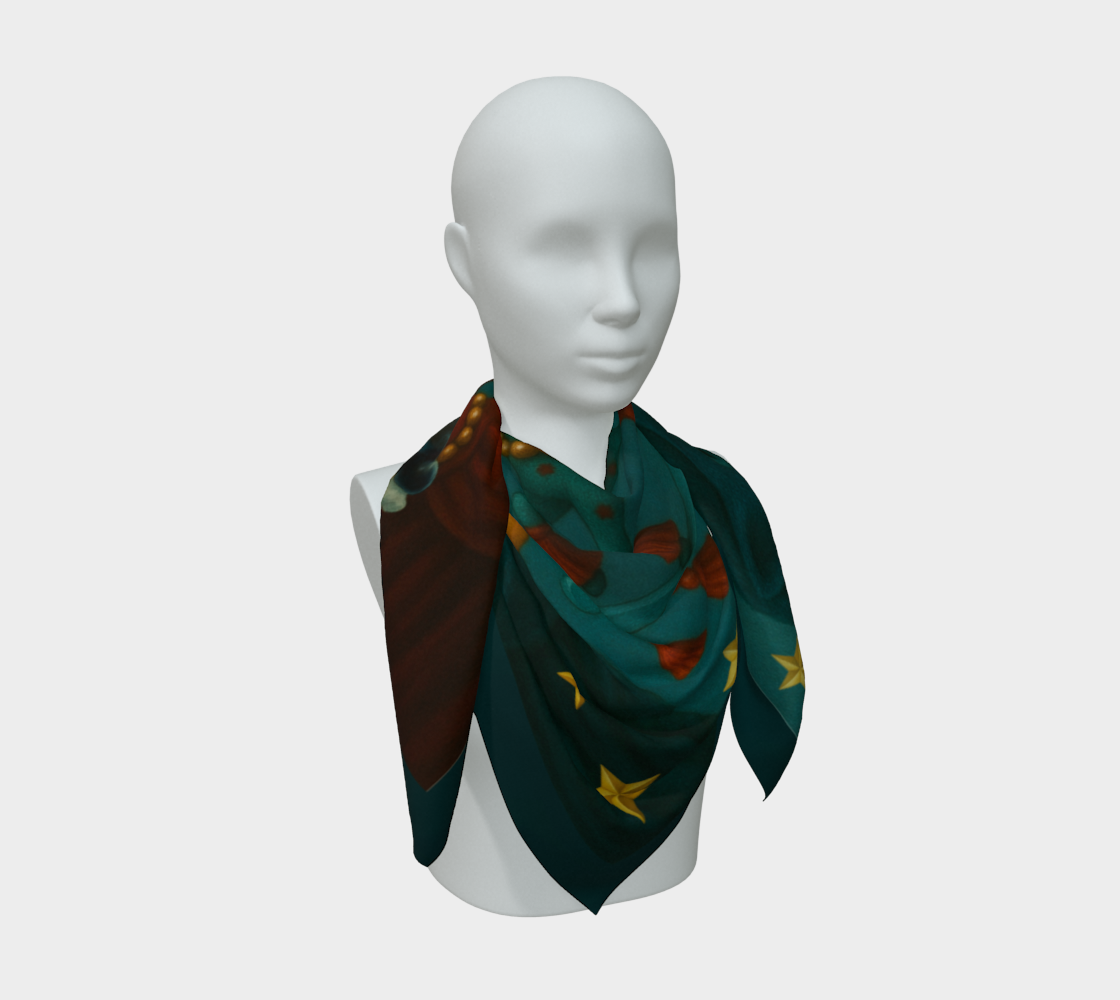 Silk scarf No.4 — Le Théâtre des Objets Voilés, on mannequin bust