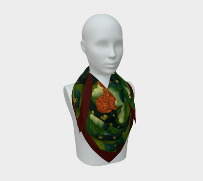Silk scarf No.8 — Le Théâtre des Objets Voilés, draped flat lay