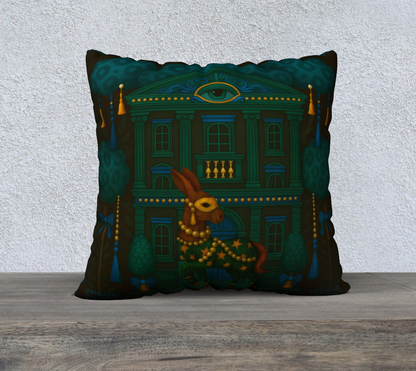 Le Théâtre des Objets Voilés — Pillow Case 22×22 — No.5 — Cotton Canvas