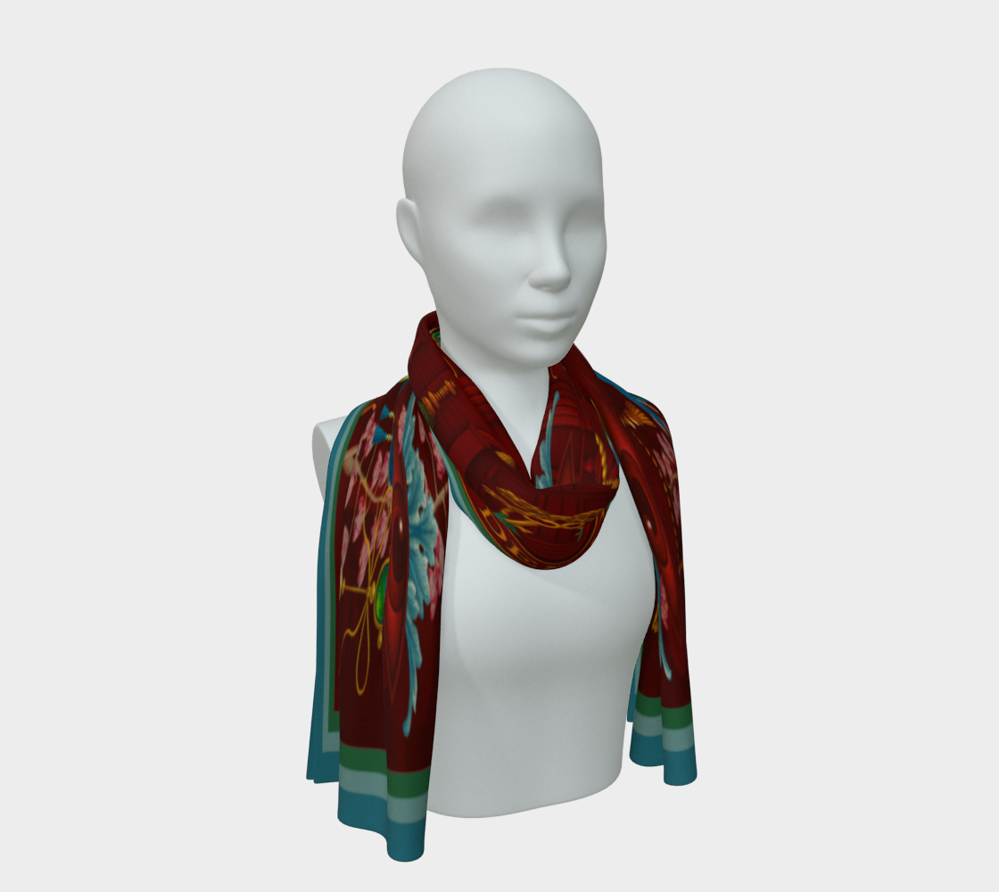 Silk scarf No.10 — Le Théâtre des Objets Voilés, on mannequin bust
