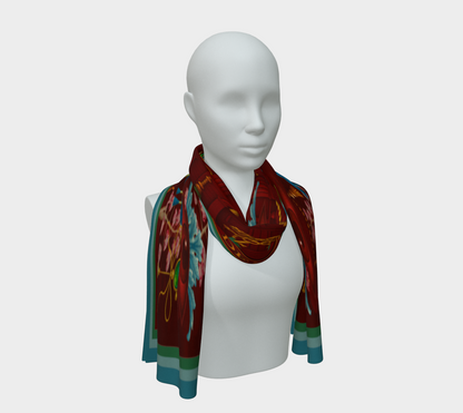 Silk scarf No.10 — Le Théâtre des Objets Voilés, on mannequin bust