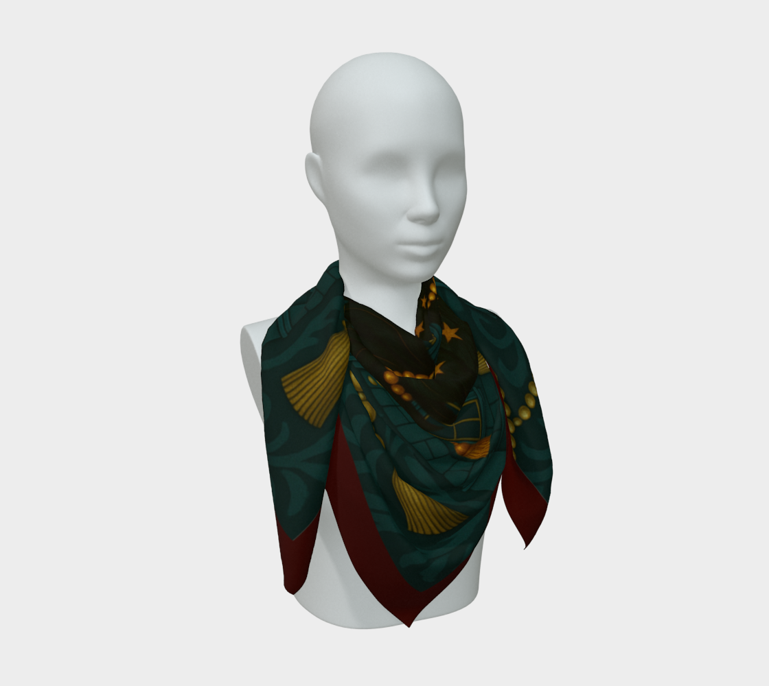 Silk scarf No.7 — Le Théâtre des Objets Voilés, on mannequin bust