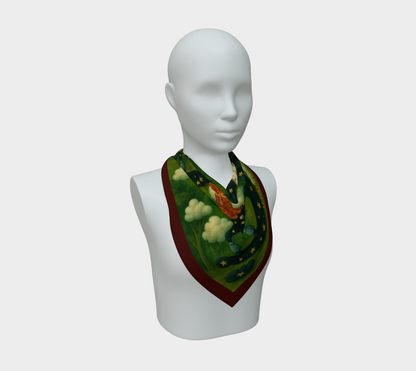 Silk scarf No.8 — Le Théâtre des Objets Voilés, on mannequin bust