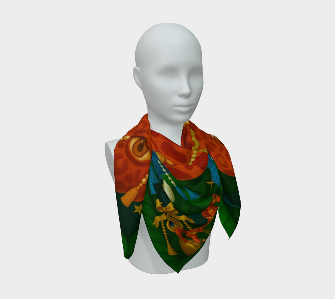 Silk scarf No.6 — Le Théâtre des Objets Voilés, on mannequin bust