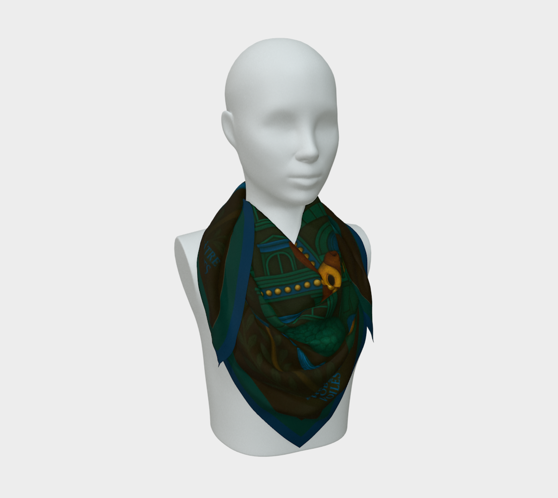 Silk scarf No.5 — Le Théâtre des Objets Voilés, on mannequin bust