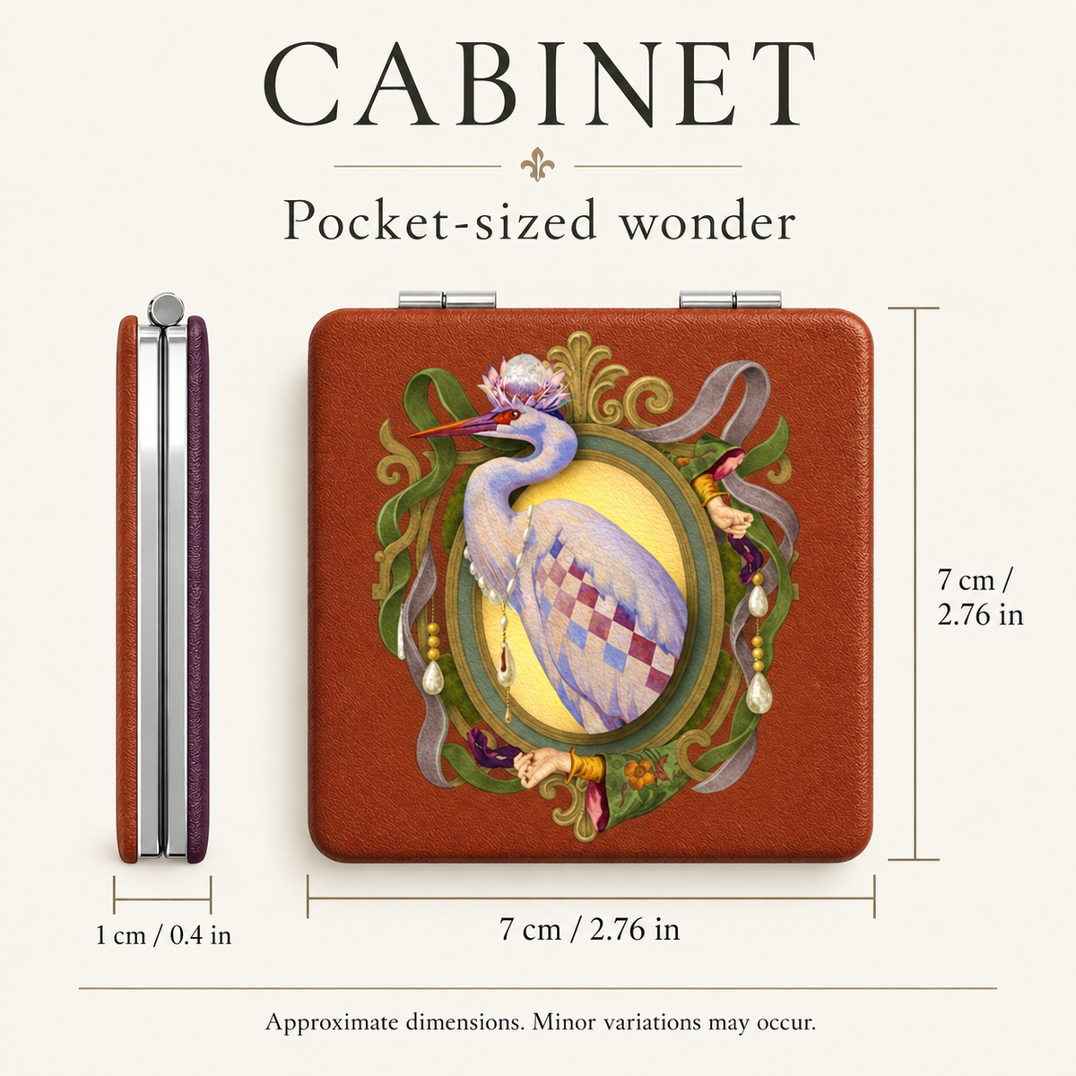 Le Cabinet des Curiosités - L’Héron Pocket Mirror