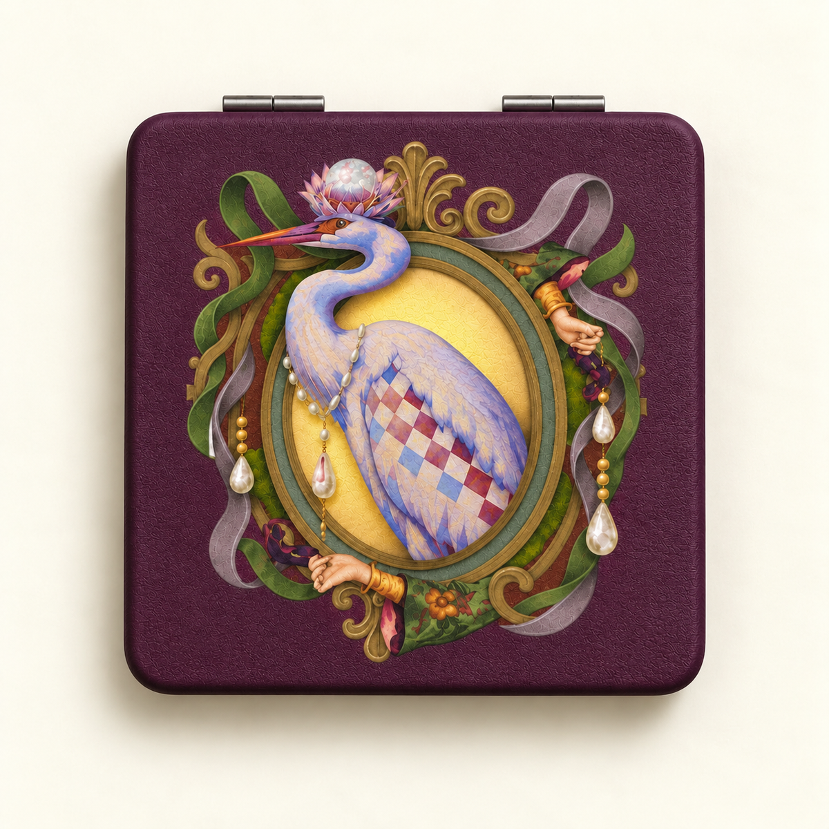 Le Cabinet des Curiosités - L’Héron Pocket Mirror