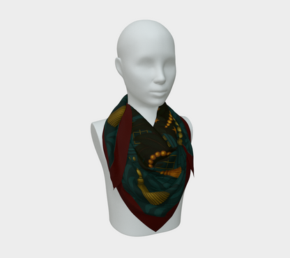 Silk scarf No.7 — Le Théâtre des Objets Voilés, on mannequin bust