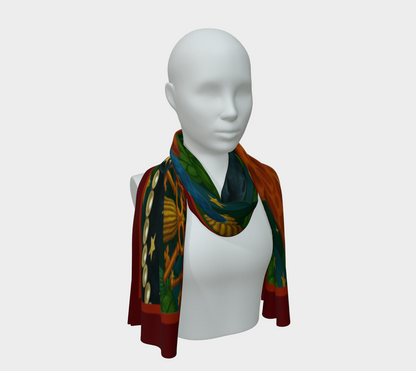 Silk scarf No.1 — Le Théâtre des Objets Voilés, draped flat lay