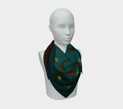 Silk scarf No.4 — Le Théâtre des Objets Voilés, on mannequin bust