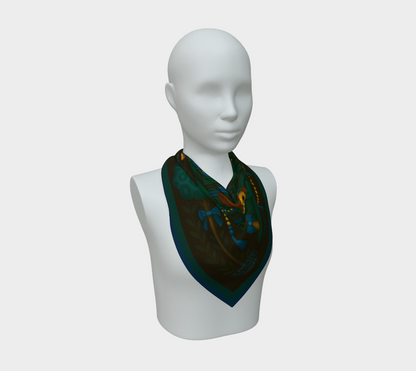 Silk scarf No.5 — Le Théâtre des Objets Voilés, on mannequin bust