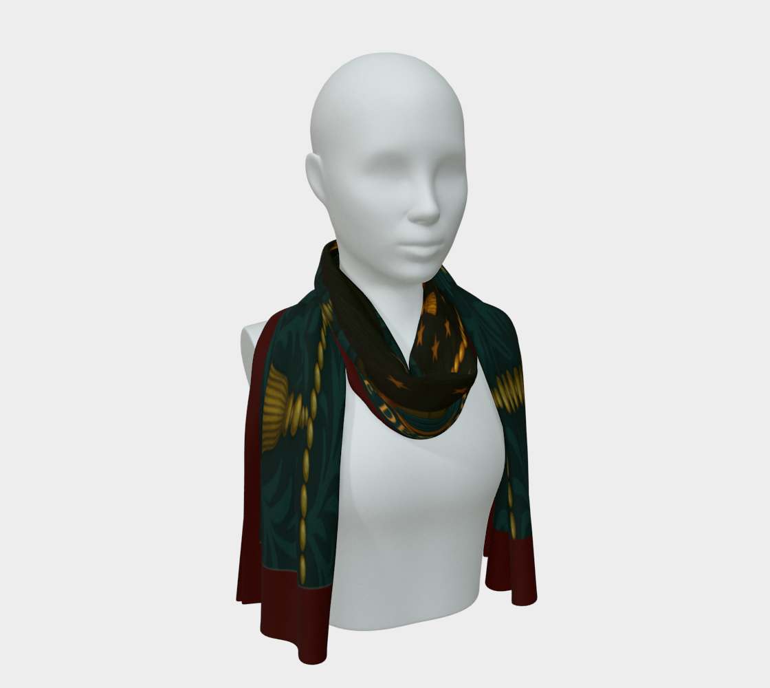 Silk scarf No.7 — Le Théâtre des Objets Voilés, on mannequin bust