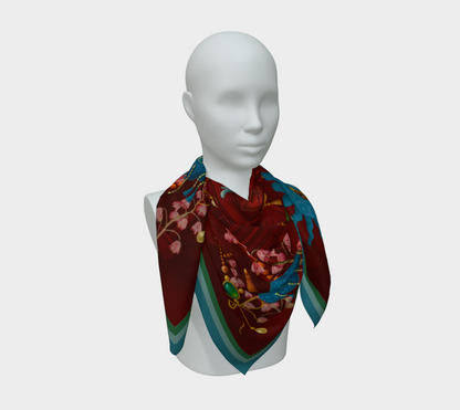 Silk scarf No.10 — Le Théâtre des Objets Voilés, on mannequin bust